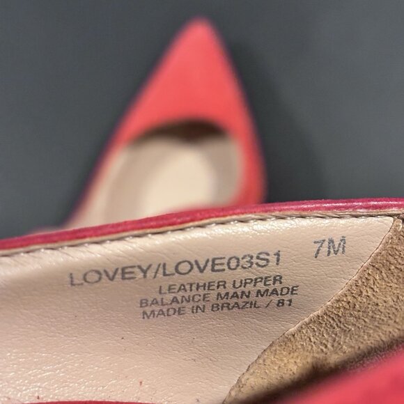 Steve Madden Lovey Red Suede Stiletto Pumps - Picture 9 of 16